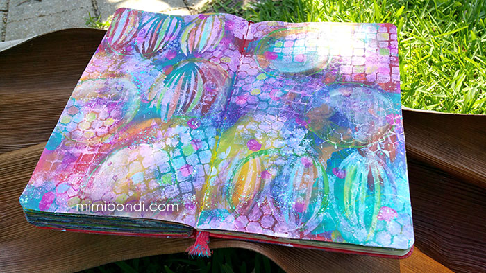 Heavenly art journal tutorial by Mimi Bondi