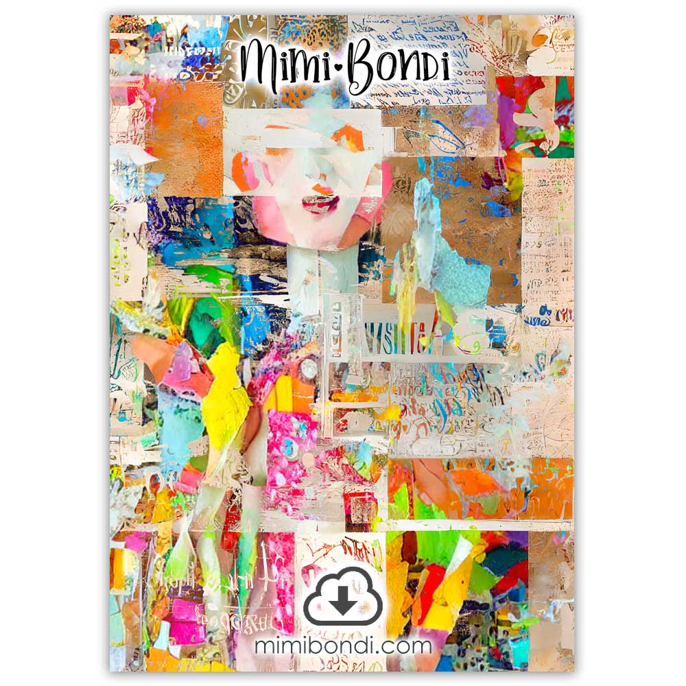 Art Doll Mix Background Collage Paper 349