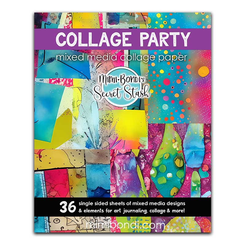 Collage Party Book mixed media collage sheets & elements MIMI BONDI