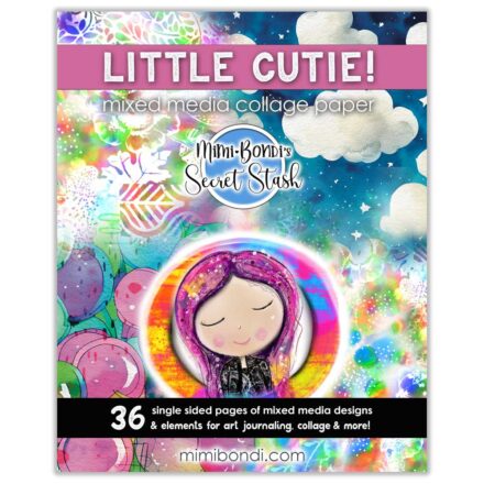 Little Cutie Book, an adorable collection of mixed media designs & elements for art journaling & collage MIMI BOND SECRET STASH