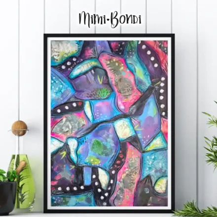 Find Your Way, an a-MAZE-ing abstract painting by MIMI BONDI